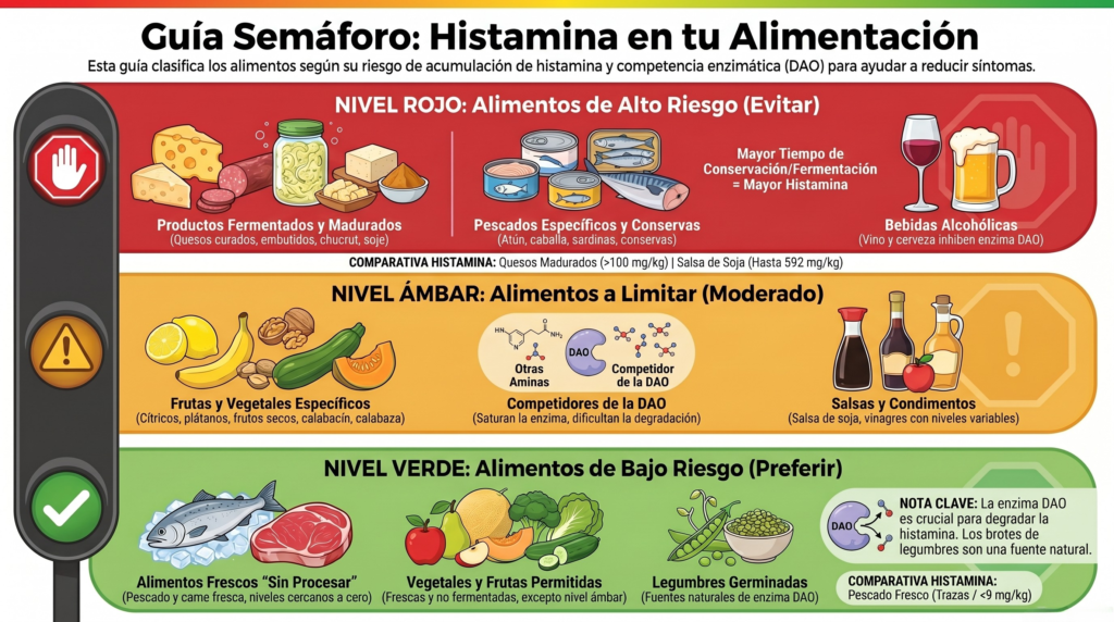 Los 3 mecanismos por los que un alimento eleva la histamina en sangre