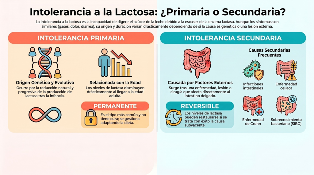 ¿Por qué aparece la intolerancia a la lactosa en adultos?